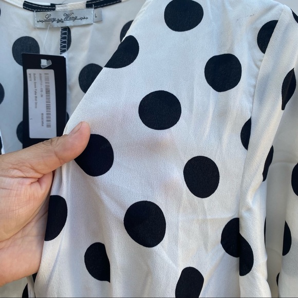 Nasty Gal Polka Dot Maxi Dress Size Large - Picture 8 of 9